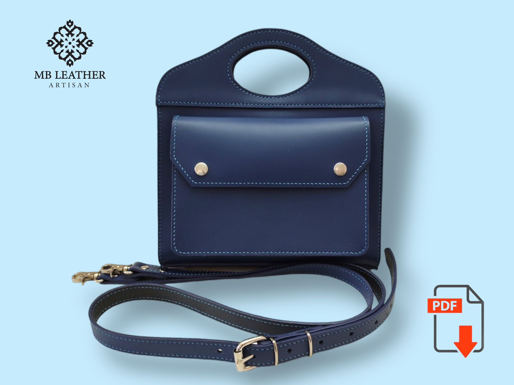 Leather Handbag PDF Pattern, Women's Bag, DIY Template (A4) - Etsy
