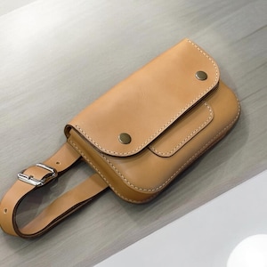 PDF Schnittmuster Leder Cross Bag - Schnittmuster - Bauchtasche Schnittmuster - Gürteltasche Schnittmuster - Bauchtasche Schnittmuster - Gürteltasche Schnittmuster - Hip Bag Template