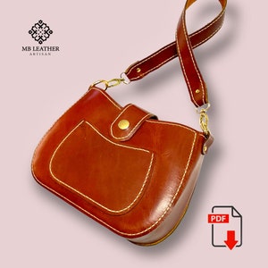 PDF Schnittmuster Leder Handtasche , Leder Damentasche, Leder Digital , Leder DIY, Leder Schnittmuster, Leder Handmade, Vorlage Digital
