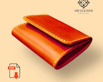 PDF Template - Leather Wallet Pattern - Leather DIY - Pdf Download - Wallet Template