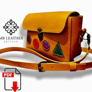 PDF Pattern Leather Crossbody Bag | Woman Bag Pattern | Minimalist Woman Bag Pattern | Leather Crossbody Template | Diy Bag