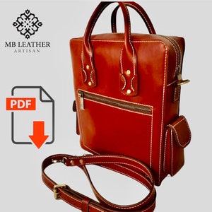 PDF Pattern Leather Messenger Bag | Bag Pattern | Leather Crossbody Template | Diy Bag, steampunk bag pattern