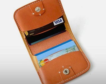 Leather Card Wallet PDF Pattern – DIY Minimalist Snap Wallet (A4)