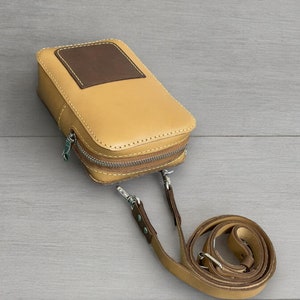 Leren telefoontas met pdf-patroon, leren tas, mobiele telefoontas, handgemaakt leer, leren DIY, leerpatroon, sjabloon digitaal