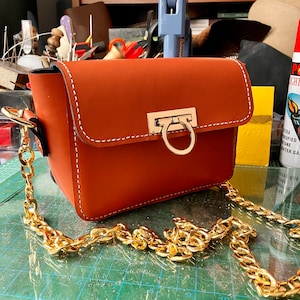 PDF Pattern Leather Crossbody Bag | Woman Bag Pattern | Minimalist Woman Bag Pattern | Leather Crossbody Template | Diy Bag