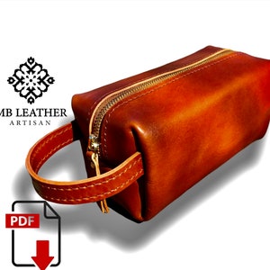 PDF Pattern Dopp Kit - Template - Gift for man - Travel Bag - Grooming Kit - Cosmetic Bag - Shaving bag - Pattern