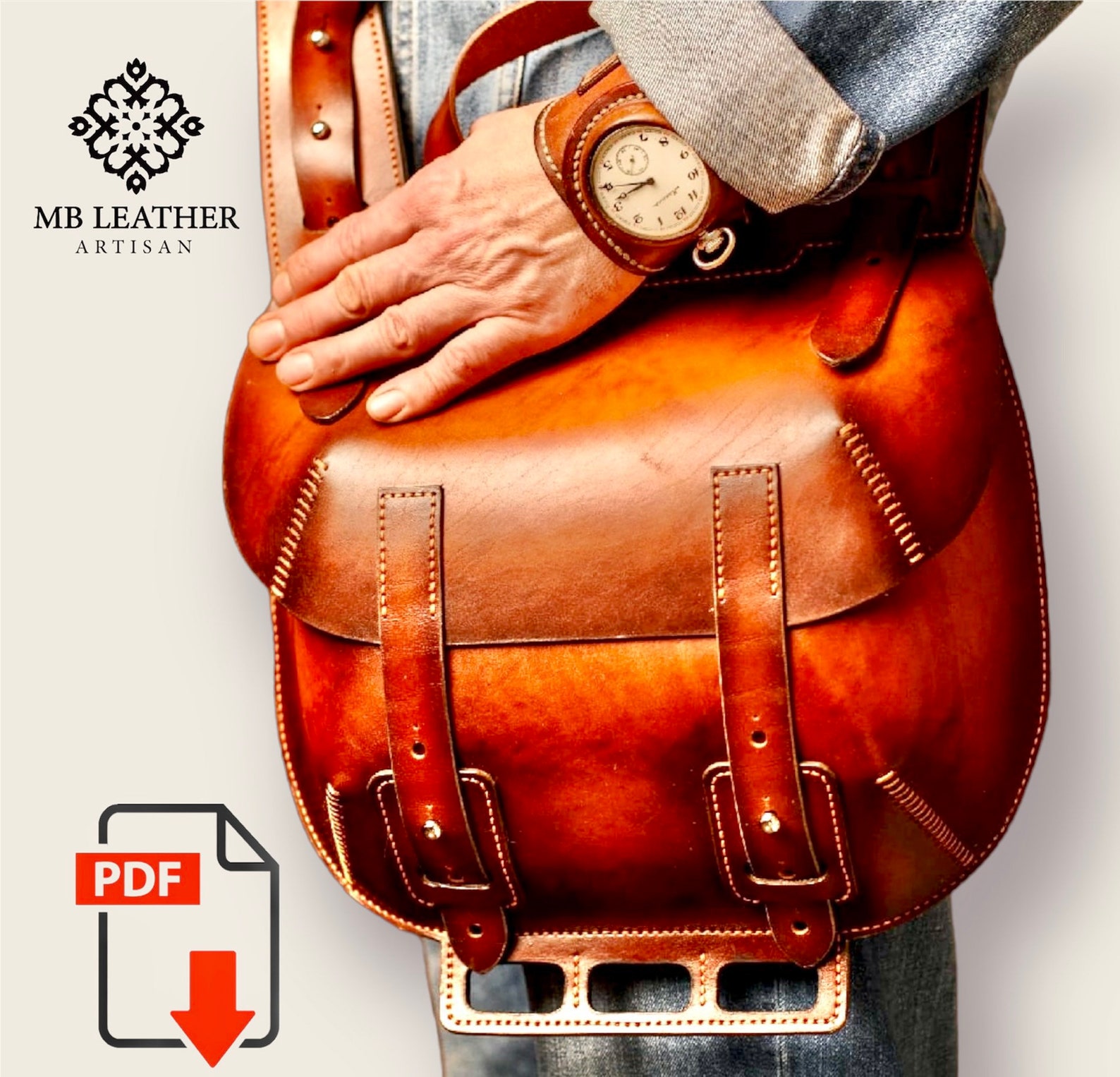 Leather Backpack PDF Pattern Hunter Backpack Template Etsy