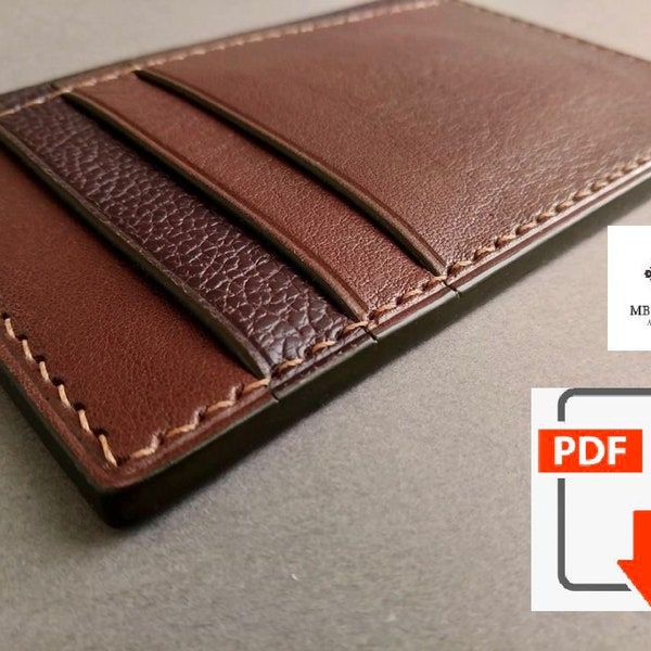 PDF Pattern Business Card Wallet / Card holder PDF pattern / Simple Wallet