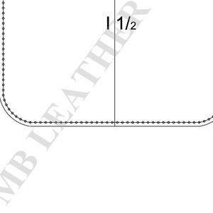 Peut inclure: Un projet de travail du cuir blanc avec une mesure de 3,8 cm marqu&eacute;e sur le c&ocirc;t&eacute; droit.