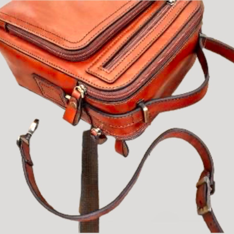 PDF Pattern Leather Messenger Bag Shoulder bag Casual Bag Pattern Leather Crossbody Template Diy Bag, steampunk bag pattern image 3