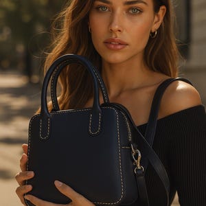 Leather Handbag PDF Pattern, Women's Bag Template (A4)