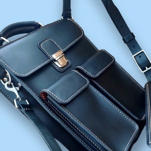 PDF Schnittmuster Leder Messenger Tasche | Man Messenger Bag | Damen Messenger Bag | Umhängetasche | Taschen Schnittmuster | Aktentasche Muster