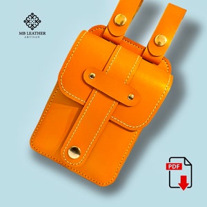 PDF Schnittmuster Leder Cross Bag - Schnittmuster - Bauchtasche Schnittmuster - Gürteltasche Schnittmuster - Bauchtasche Schnittmuster - Gürteltasche Schnittmuster - Hip Bag Template