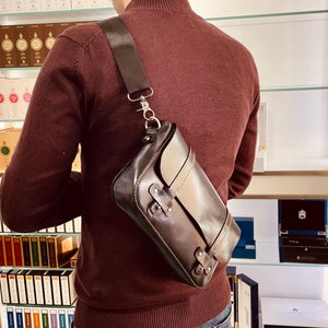 Modèle PDF de sac pour homme - Patron de sac pour homme - Patron de sac en cuir - Patron de sac messager en cuir - Patron de sac à bandoulière