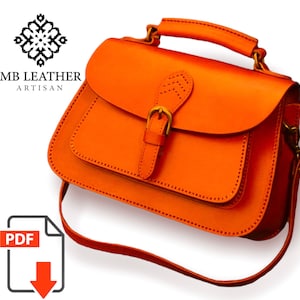 PDF Pattern Leather Hand Bag, Leather Women's Bag, Leather Digital, Leather DIY, Leather Pattern, Leather Handmade, Template Digital