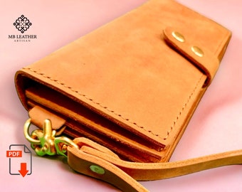 Leather Long Wallet Pattern – DIY PDF Template