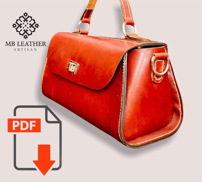 PDF Pattern Leather Hand Bag, Leather Women's Bag, Leather Digital, Leather DIY, Leather Pattern, Leather Handmade, Template Digital image 10