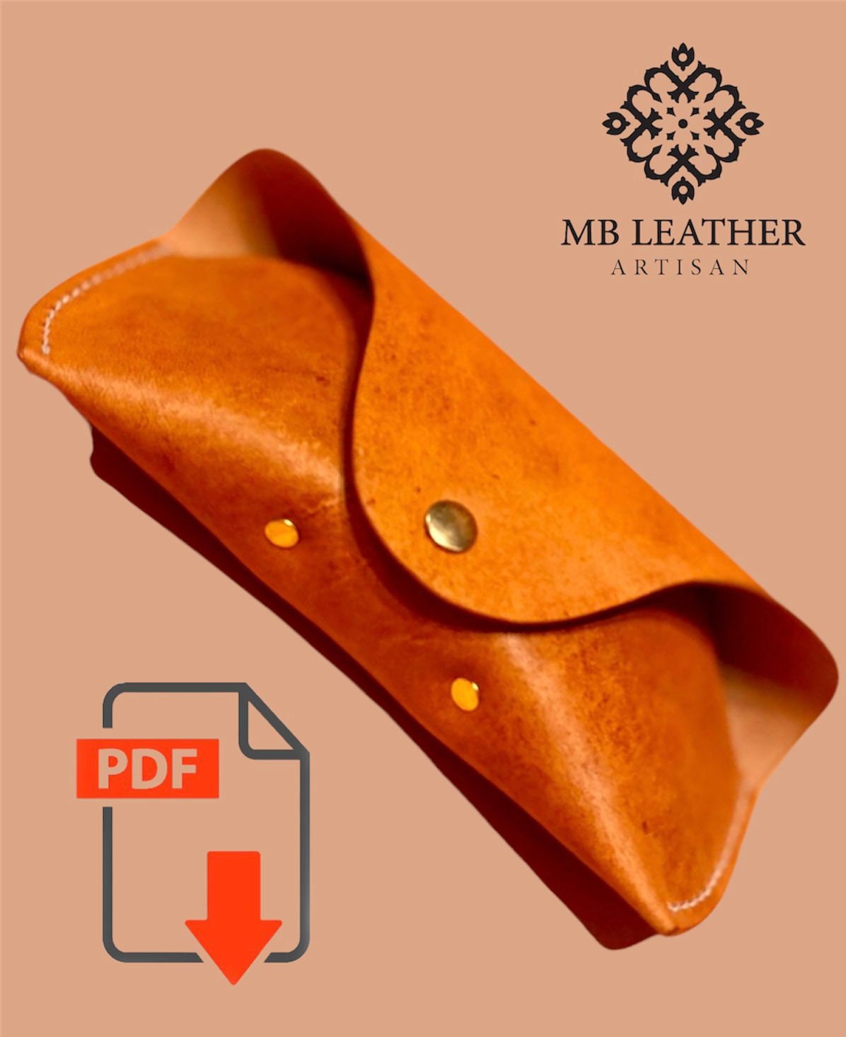 Leather Sunglasses Case / PDF Template / Leather DIY / Wallet 