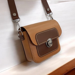 PDF Schnittmuster Leder Retro Handtasche , Leder Damentasche, Leder Digital , Leder DIY, Leder Schnittmuster, Leder Handmade, Vorlage Digital
