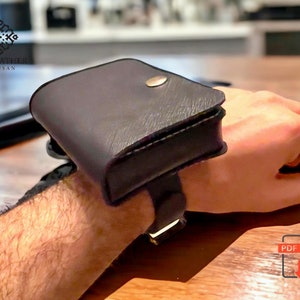 PDF Leder Schnittmuster für Brieftaschen, Bundle Pdf Leder Schnittmuster, Wrist Bag Template, Leder Wrist Wallet, PDF für Travel Wallet