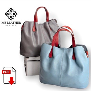 Modèle PDF de sac à main en cuir, sac en cuir pour femme, cuir numérique, cuir à faire soi-même, modèle en cuir, cuir fait main, modèle numérique