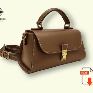 Modèle PDF de sac à main en cuir, sac en cuir pour femme, cuir numérique, cuir à faire soi-même, modèle en cuir, cuir fait main, modèle numérique