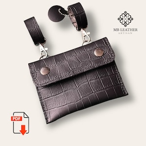 PDF Pattern Leather Cross Bag - Waist bag pattern - Belt bag pattern - Fanny pack pattern - Bum Bag pattern - Hip Bag Template