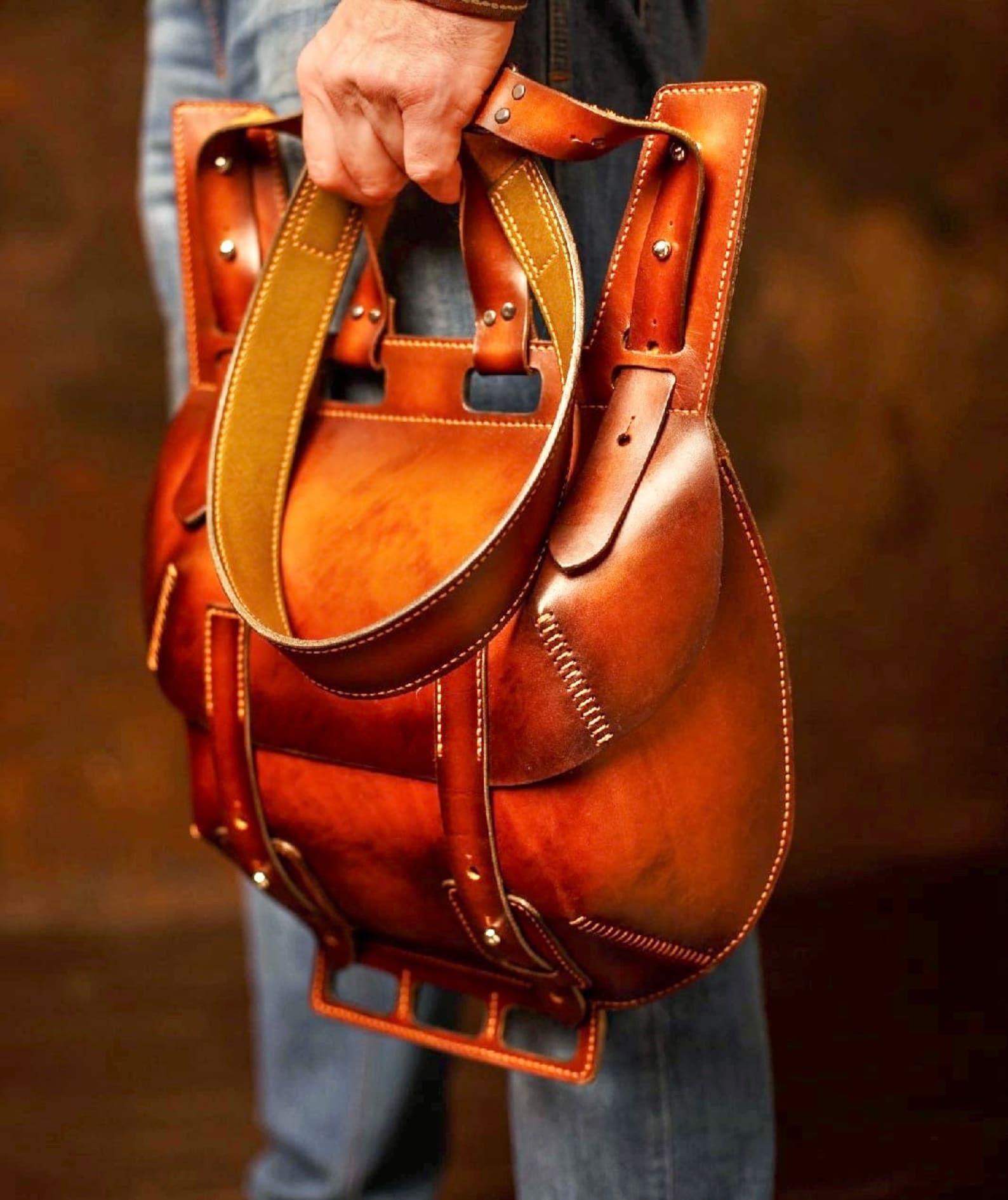 Leather Backpack PDF Pattern Hunter Backpack Template Etsy