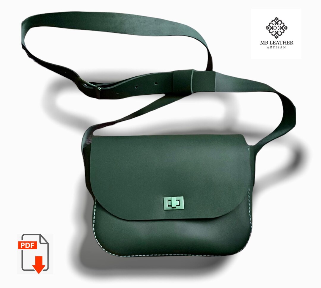 PDF Pattern Shoulder Bag, Handmade Leather, Leather DIY, Leather