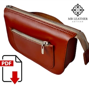 PDF Men's Bag Template - Men's Bag Pattern - Leather Bag Pattern - Leather Hand Bag Pattern - Leather Portmone Template