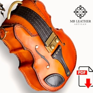PDF Pattern Leather Violin Bag, Leather Women's Bag, Leather Digital, Leather DIY, Leather Pattern, Leather Handmade, Template Digital