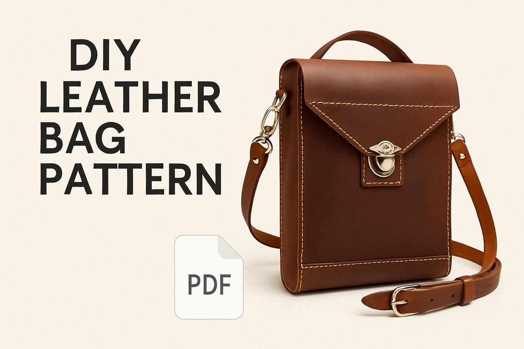 Leather Retro Handbag PDF Pattern: Women's DIY Bag Template (A4 Format ...