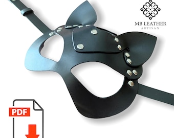 Leather Rabbit & Cat Mask Pattern (PDF Pattern)