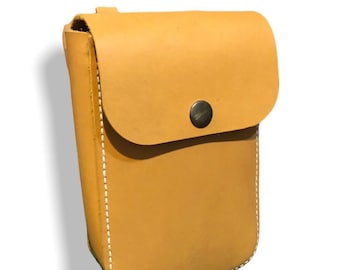 Leather Phone Bag PDF Pattern, Handmade DIY Template (A4)