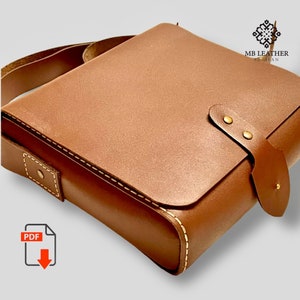 Modèle PDF de sac pour homme - Patron de sac pour homme - Patron de sac en cuir - Patron de sac messager en cuir - Patron de sac à bandoulière