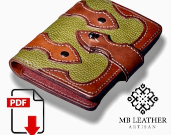 Leather Wallet Sewing Pattern - DIY A4 Template (PDF Download)