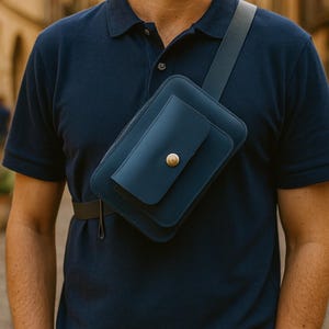 Molde em PDF para Bolsa Transversal de Couro – Modelo Minimalista para Bolsa de Peito (A4)