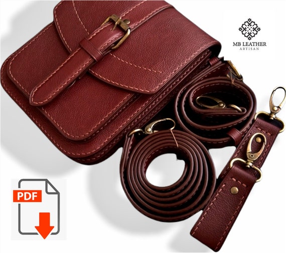 PDF Pattern Leather Messenger Bag Bag Pattern Leather Etsy