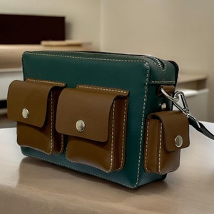 Cartable en cuir à motif PDF | sac messager pour homme | Messenger pour femme | bandoulière | Modèle de sac PDF | Patron de porte-documents