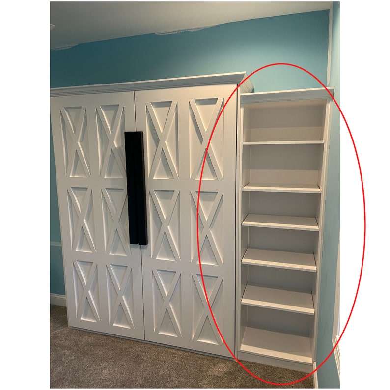 Murphy Bed Digital Bookcase Plan Wooden Project PDF, Step by Step