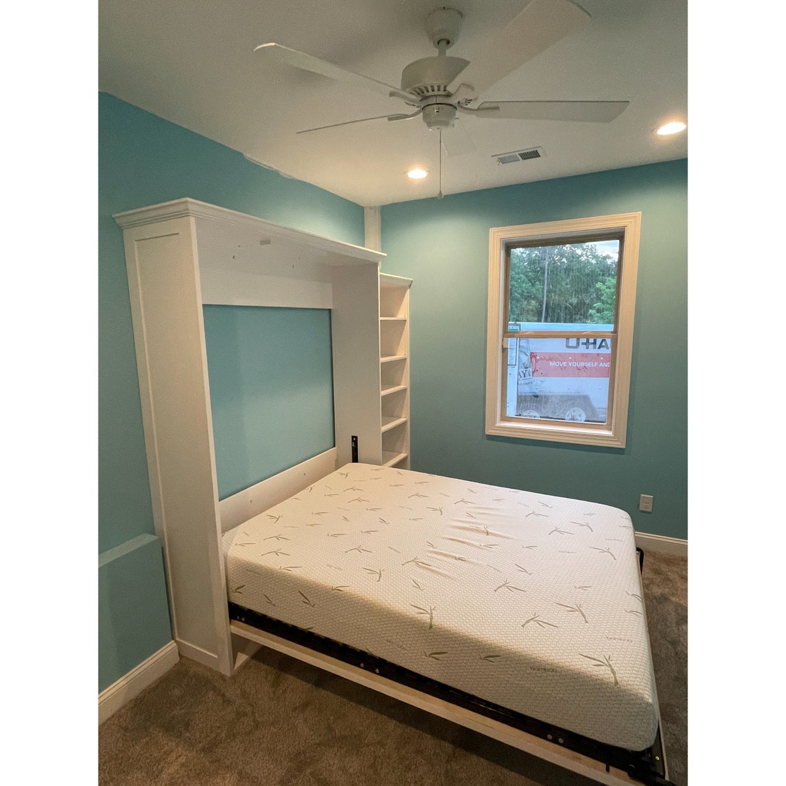 Murphy Bed Digital Bookcase Plan Wooden Project PDF Step by Etsy