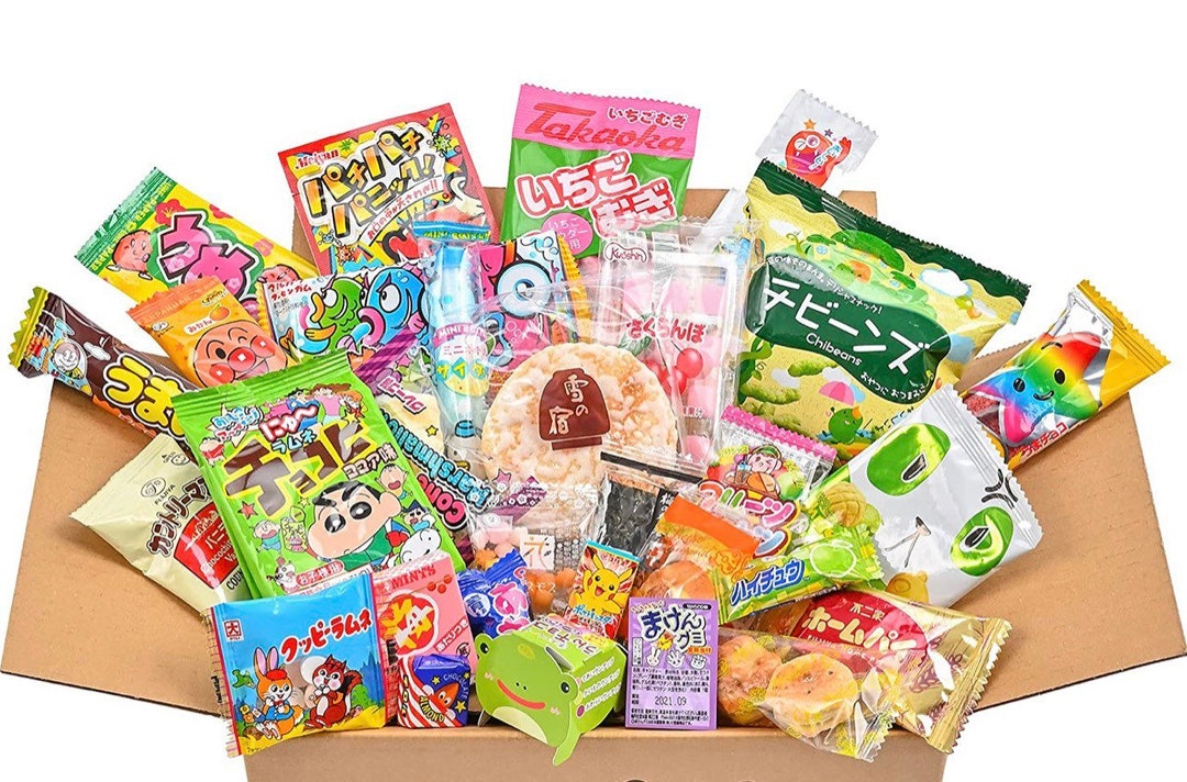 30 Pcs Exotic Japanese Asian Surprise Mystery Dagashi Snack and Candy Box  all Boxes Are Random and Made to Order 