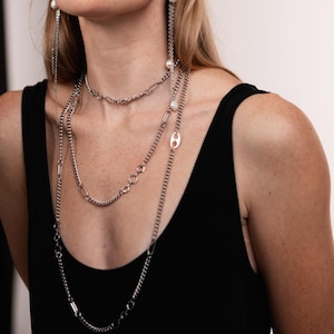 Multistrand Chain Necklace Convertible Body Chain, Unisex Surgical Steel