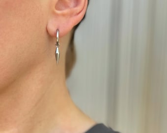 Spike Earrings Grunge Dangle Earrings  hoop Surgical Steel
