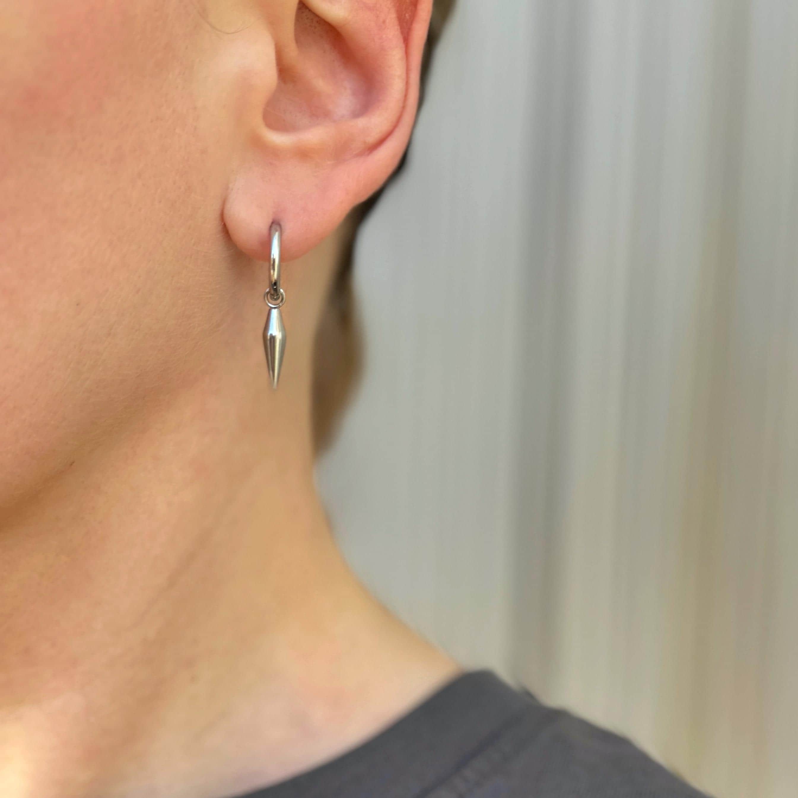 ピアス Spike Pendant Drop Clip-On Earrings Clip On Dangle Drop Earrings Spike & Ball Design | Wow