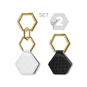 White & Black Magnetic Hat Clips for Travel Secure to your bag purse or luggage to carry your hats safely