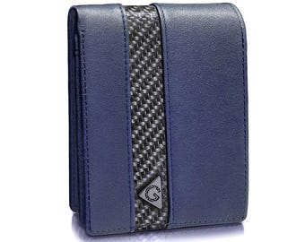 Napa Leather Bifold Wallet, Carbon Fiber, RFID Blocking
