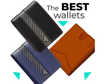Napa Leather Bifold Wallet, RFID Blocking, Carbon Fiber Detail
