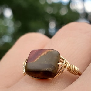 Red Creek Jasper Wire Ring
