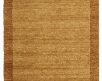 Handloom Wool Rug, Mustard Oriental Persian Style, Living Room Bedroom Carpet